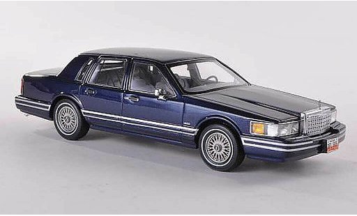 Lincoln Town Car 1990 1/43 Neo azul coche miniatura
