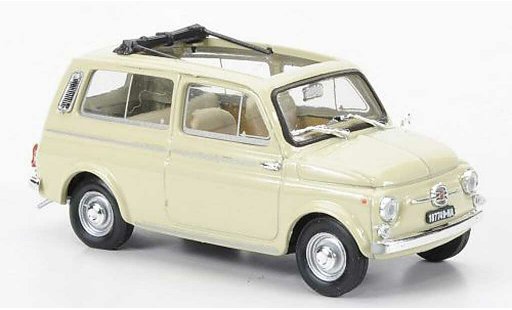 Fiat 500 Giardiniera 1/43 Brumm beige 1960 coche miniatura