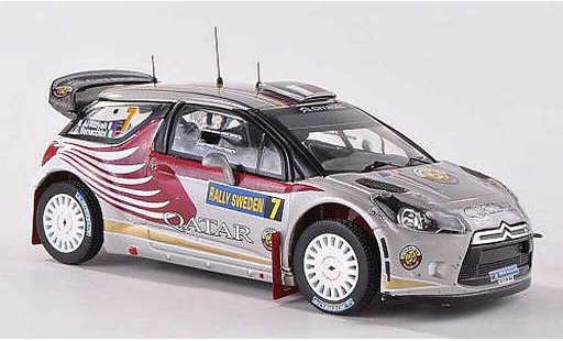 DS Automobiles DS3 WRC 2012 1/43 IXO No.7 Qatar Rally Suecia N.Al-Attiyah/G.Bernacchini coche miniatura
