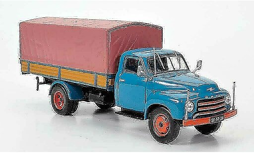 Opel Blitz Type A 1/43 Hachette 175 Tonner-LKW azul (ohne Magazin) 1952 coche miniatura