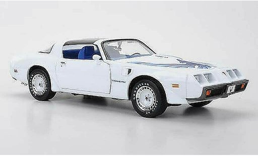 Pontiac Firebird 1980 1/18 Greenlight Turbo T/A blanco avec azulm Dekor Triple 9 Collection coche miniatura
