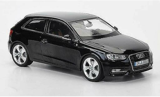 Audi A3 berline 1/43 Schuco negro 2012 coche miniatura