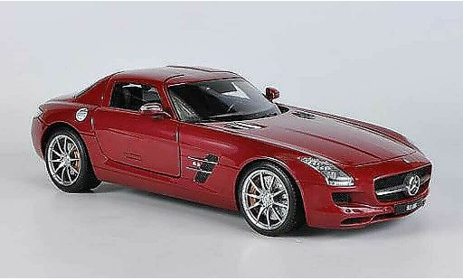 Mercedes SLS Coupe 1/18 Welly coupe AMG (C197) rojo coche miniatura