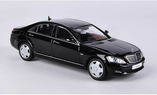 Mercedes Classe S Lang 1/43 Kyosho Langversion (V221) negro coche miniatura