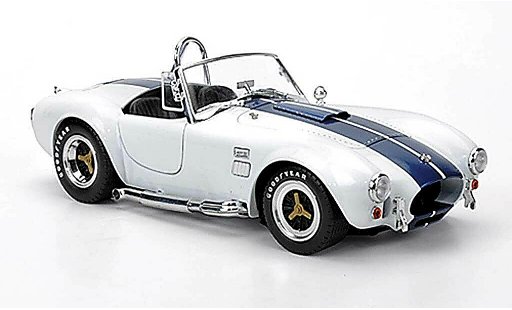 AC Cobra shelby 427 1/18 Shelby Collectibles S/C blanco avec blueen bandes 1966 coche miniatura