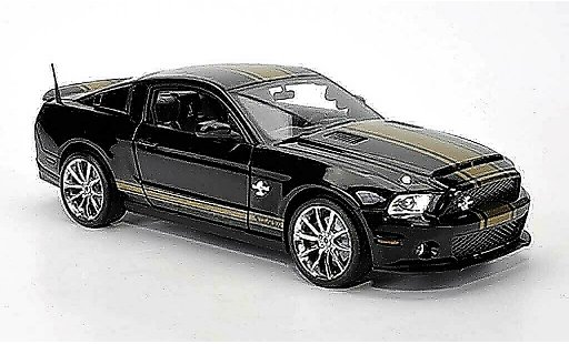 Shelby GT 500 2012 1/18 Shelby Collectibles Super Snake negro avec goldenen bandes coche miniatura