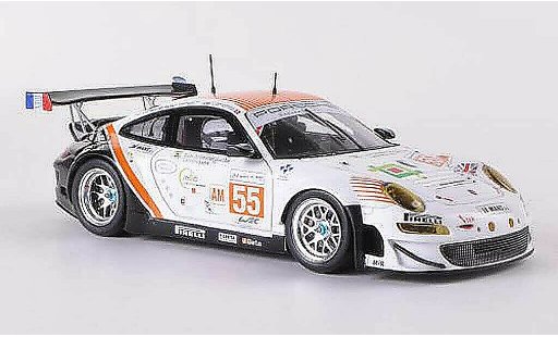 Porsche 911 GT3 RSR 1/43 Spark 2012 No.55 JWA-Avila J.Camathias / P.Daniels / M.Palttala 24h Le Mans coche miniatura