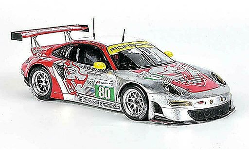 Porsche 911 GT3 RSR 1/43 Spark 2012 No.80 Flying Lizard Motorsports 24h Le Mans J.Bergmeister / M.Holzer / P.Long coche miniatura