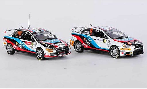 Mitsubishi Lancer Evolution IX 1/43 Vitesse WRC Champion Boxset 2009/2010 A.Araujo/M.Ramalho coche miniatura