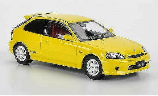 Honda Civic Type R EK9 1/43 Ebbro tipoe amarillo coche miniatura