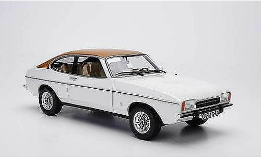 Ford Capri Ghia 3.0 1/18 Ottomobile Mk2 3.0L V6 blanco/marron coche miniatura