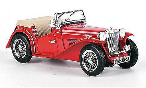 MG TC Base 1/43 Vitesse abierto rojo 1945 coche miniatura