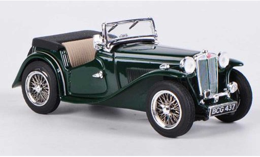 MG TC Base 1/43 Vitesse abierto shire verde 1945 coche miniatura