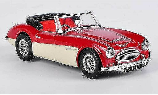 Austin Healey 3000 roadster 1/43 Vitesse abierto tartan rojo/ivory coche miniatura