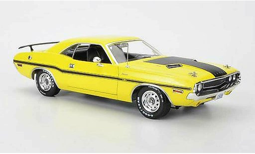 Dodge Challenger 1970 1/18 Greenlight R/T amarillo/matenegro NCIS coche miniatura