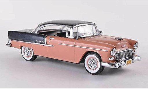 Chevrolet Bel Air Coupe 1/43 Vitesse 1955 2-Door Hardtop rojo marron/gris coche miniatura