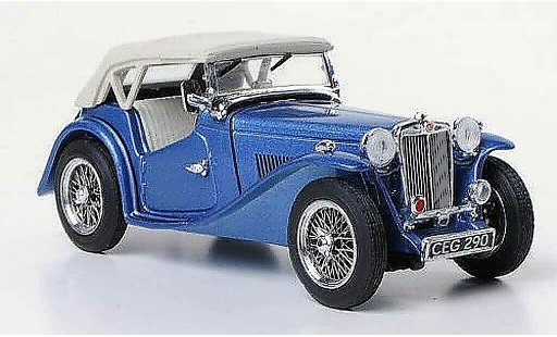 MG TC Base 1/43 Vitesse azul RHD coche miniatura