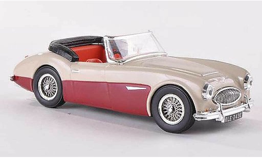 Austin Healey 3000 roadster 1/43 Vitesse beige/rojo RHD capota abierto coche miniatura