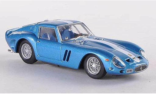 Ferrari 250 GTO 1962 1/43 Brumm met azul (blancoer rayas) Chinetti Motors coche miniatura
