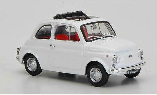 Fiat 500 R 1/43 Brumm blanco ge?ffnetes techo plegable 1972 coche miniatura