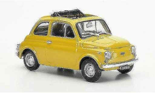 Fiat 500 R 1/43 Brumm beige ge?ffnetes techo plegable 1972 coche miniatura