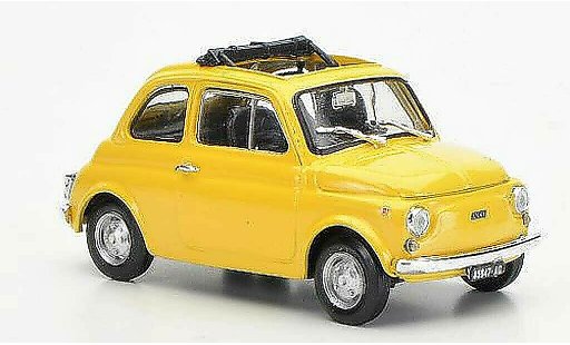 Fiat 500 R 1/43 Brumm amarillobeige ge?ffnetes techo plegable 1972 coche miniatura