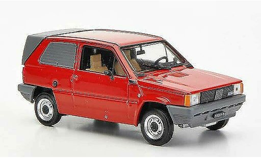 Fiat Panda Van 1/43 Brumm rojo Carozzeria Maggiora 1982 coche miniatura