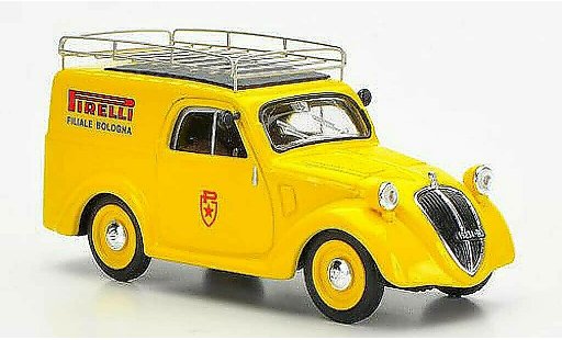 Fiat 500 B 1/43 Brumm Furgoncino Pirelli Filiale di Bologna Assistenza Mille Miglia 1950 coche miniatura