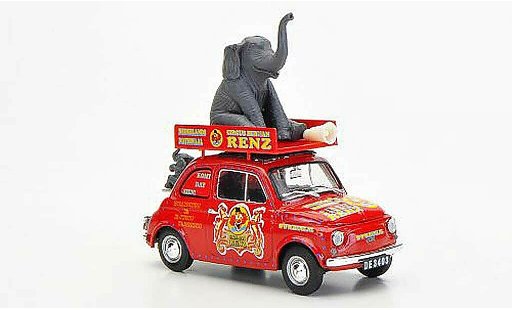 Fiat 500 R 1/43 Brumm NL Circus Renz (NL) Bellissimo 2007 1972 coche miniatura