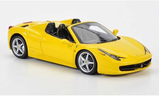 Ferrari 458 Italia Spider 1/43 Fujimi amarillo 2012 coche miniatura