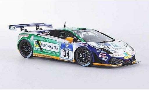 Lamborghini Gallardo LP600-4 1/43 Minichamps No.34 Reiter Engineering 24h Nurburgring 2011 F.pieza / J.pieza / H.J.pieza / D.Rostek coche miniatura