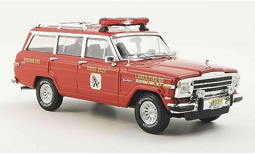 Jeep Wagoneer Base 1/43 Premium X Lakes Fire rojo 1989 coche miniatura