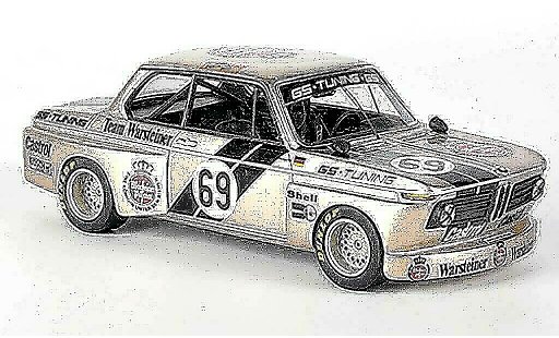 Bmw 2002 tii 1/43 Neo No.69 Team Warsteiner GS-Tuning J.Obermoser DRM coche miniatura