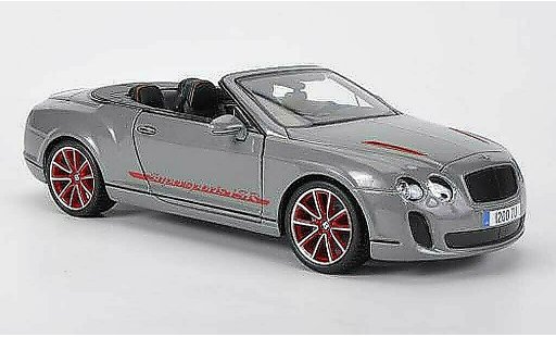 Bentley Continental Supersports Convertible ISR 1/18 Burago gris Sondermodell coche miniatura