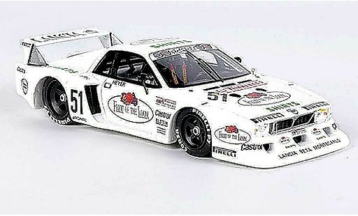Lancia Beta Monte Carlo 1/43 Spark No.51 Fruit of the Loom H.Heyer DRM Zolder 1980 coche miniatura