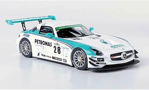 Mercedes SLS GT3 1/43 Ebbro AMG No.28 Petronas Syntium M.Moh / T.Kataoka / J.Lester / R.Ritchie Super Taikyu 2012 coche miniatura