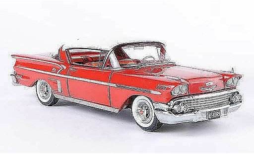 Chevrolet Bel Air Coupe 1/43 Neo 1958 Impala 2-Door Hardtop rojo/blanco coche miniatura