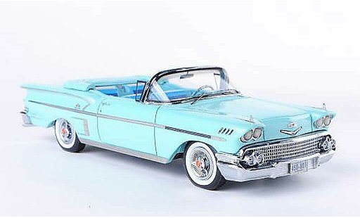 Chevrolet Bel Air Convertible 1/43 Neo 1958 Impala turquesa coche miniatura