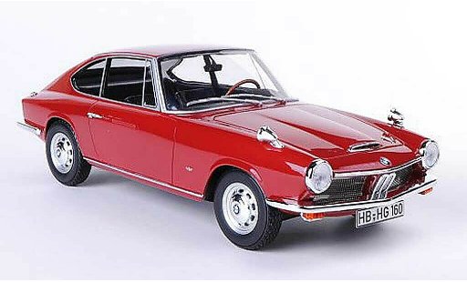 Bmw 1600 GT 1/18 BoS Models rojo 1968 coche miniatura
