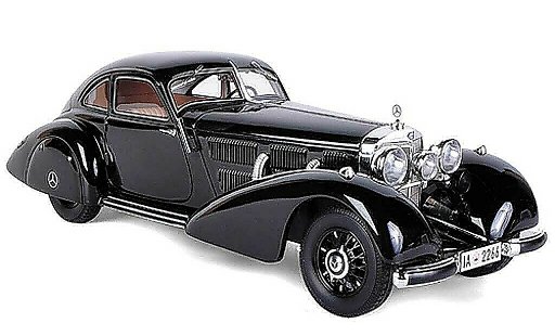 Mercedes 540 K Base 1/18 BoS Models Autobahn-Kurier negro limitada Auflage 2.000 pieza 1935 coche miniatura