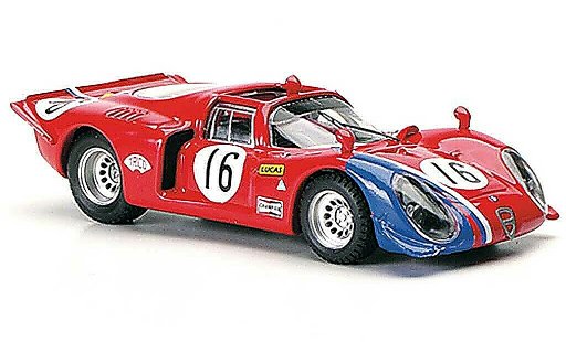 Alfa Romeo 33.2 spyder 1/43 Best 1969 No.16 Pilette / Slotemaker Ring 1969 coche miniatura