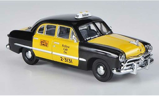 Ford Custom Taxi 1/43 American Heritage Models 4-portes Sedan Yellow Cab Co. negro/amarillo coche miniatura