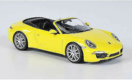 Porsche 911 4S 1/43 Minichamps Carrera Descapotable amarillo 2012 coche miniatura