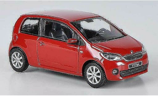 Skoda Citigo 3 portes 1/43 Abrex rojo 3-Turer 2012 coche miniatura