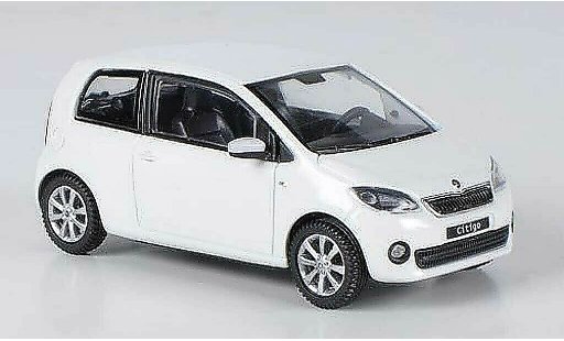 Skoda Citigo 3 portes 1/43 Abrex blanco 3- 2012 coche miniatura