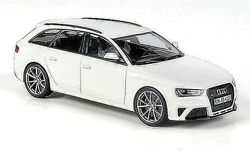 Audi RS4 avant 1/43 Minichamps (tipo B8) blanco 2012 coche miniatura