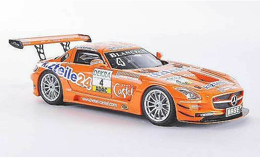 Mercedes SLS GT3 1/43 Schuco AMG No.4 kfzteile24 MS Racing Team Stoll / Dobitsch ADAC GT Masters-Saison 2012 coche miniatura