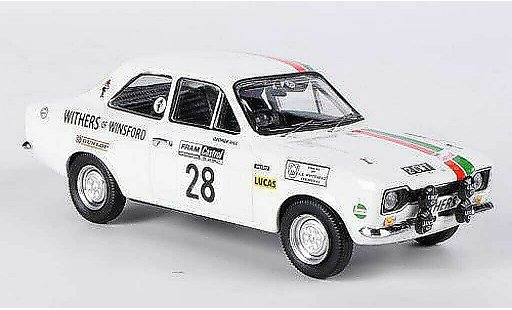 Ford Escort MK1 1/43 Trofeu Mexico No.28 Withers of WinsWelsh Rally 1972 Hill/Wood coche miniatura