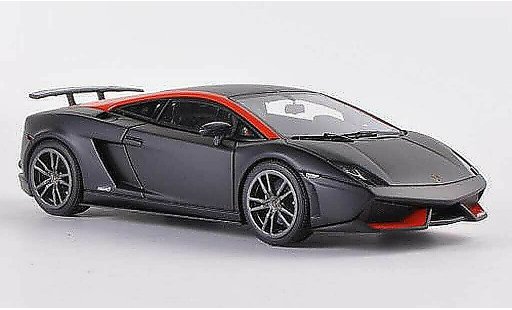 Lamborghini Gallardo LP570-4 1/43 Look Smart Superleggera negro/naranja coche miniatura