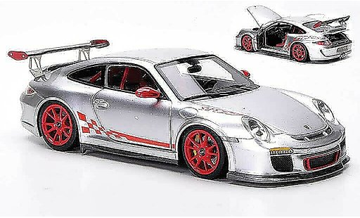Porsche 911 GT3 RS 1/43 FrontiArt 2010 gris/rojo coche miniatura